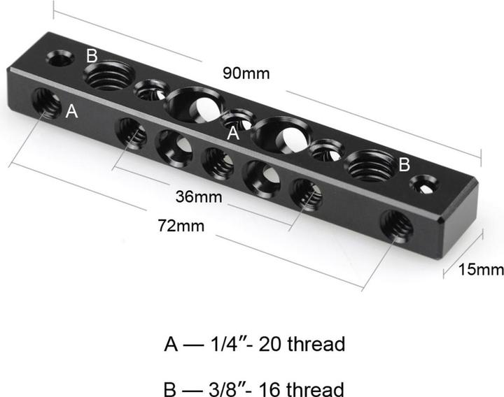 Immagine prodotto SmallRig Barretta al formaggio con foro a vite (Accessori video vari)