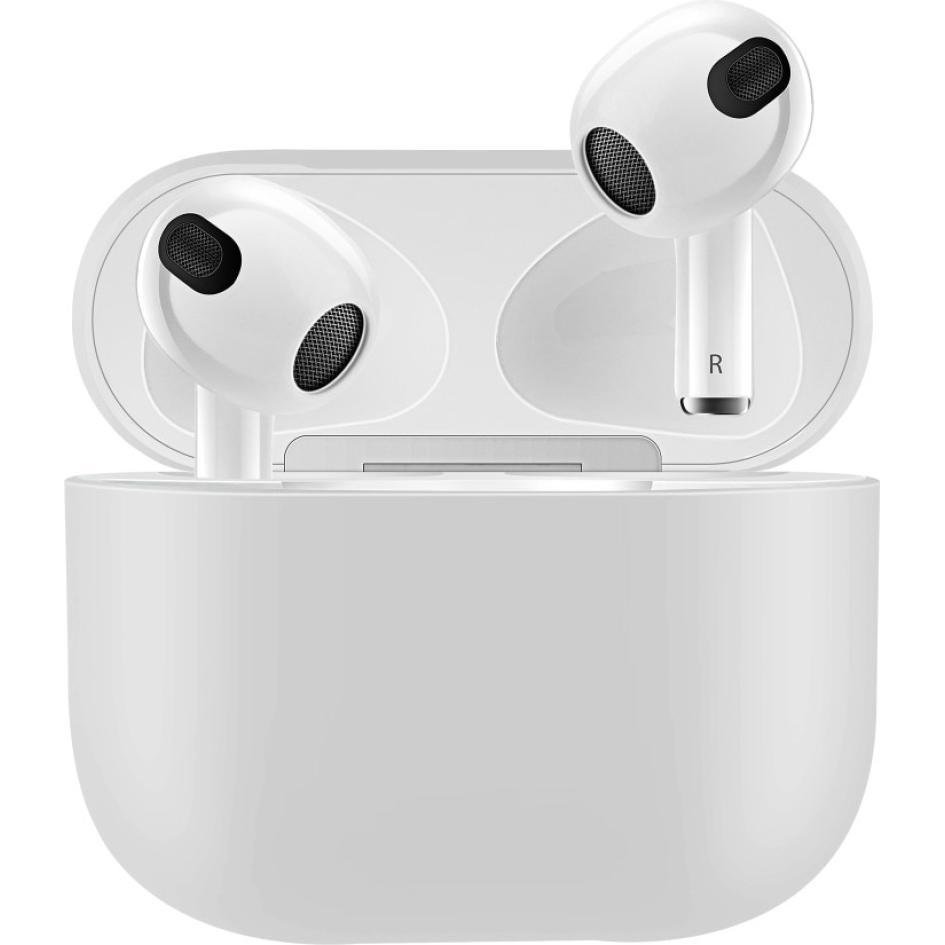 Screenguard Apple AirPods (2021) Liquid Silicone Case Hülle, Kopfhörertasche + Schutzhülle, Weiss