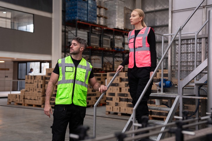 Productafbeelding Korntex Comfortabele hoge zichtbaarheidsgilet "Hamburg" - Multifunctioneel - Lichtgroen - XXL (XXL)