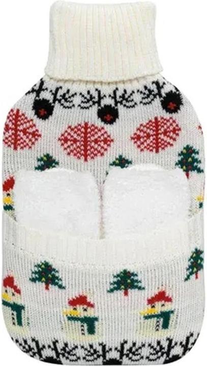 Plic Wärmflasche mit Fellbezug (2 l, Bettflasche mit Bezug)