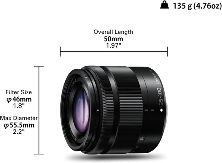 Produktbild Panasonic 35-100mm f/4.0-5.6 ASPH. Mega O.I.S. (Micro Four Thirds, Micro Four Thirds)