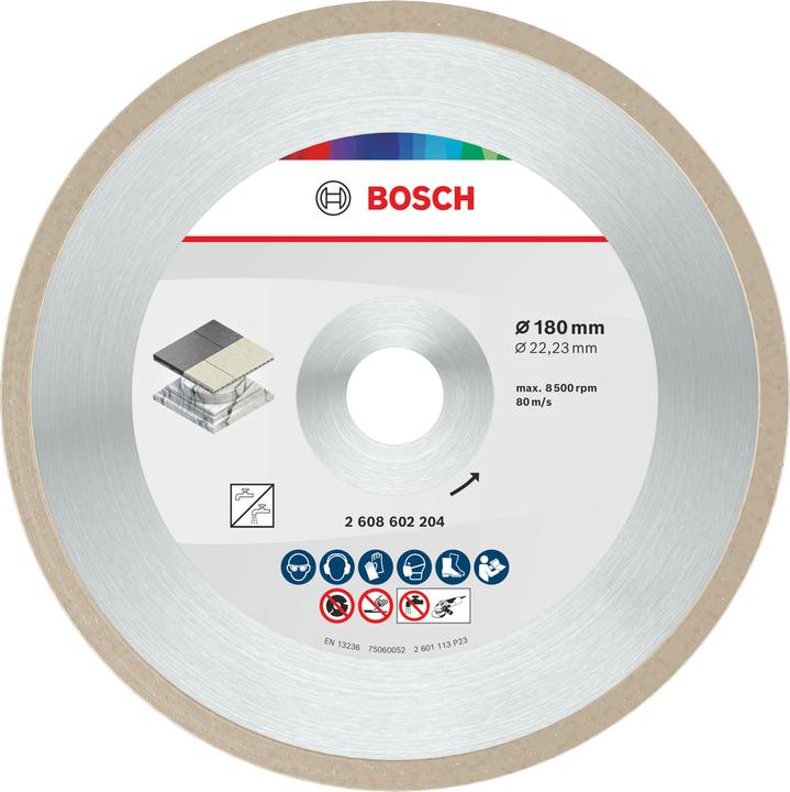 Produktbild Bosch Professional Zubehör Diamanttrennscheibe Standard for Ceramic, 180 x 22,23 x 1,6 x 7 mm, 1er-Pack