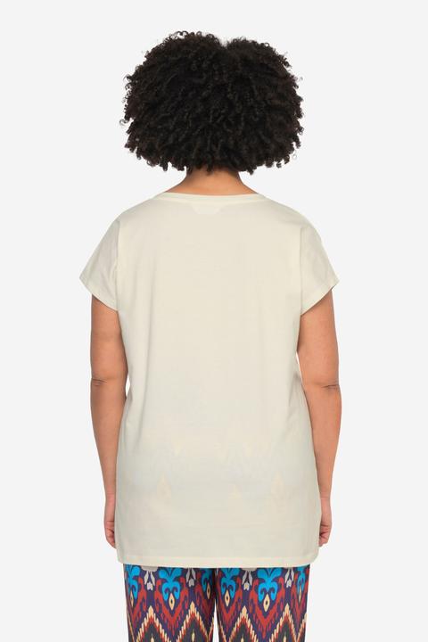 Actual product image Angel of Style Dropped Shoulder Crew Neck T-Shirt with Large Print (44)