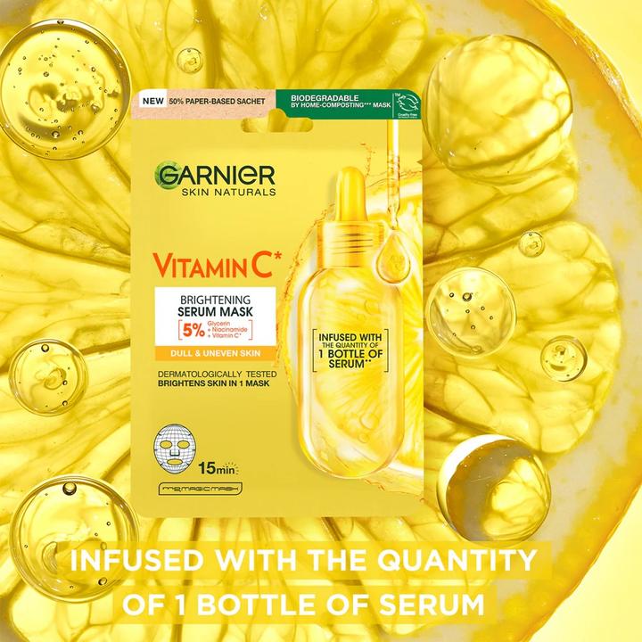 Actual product image Garnier Set Gesichtsmasken aus Stoff Party Mix 4+1 Stück