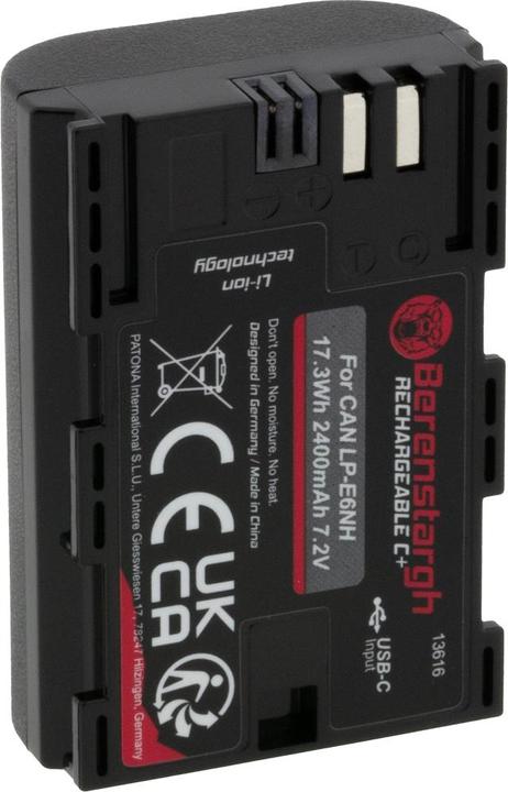 Produktbild Berenstargh Akku Canon LP-E6NH 2400mAh USB-C Input (Kamera Akku)