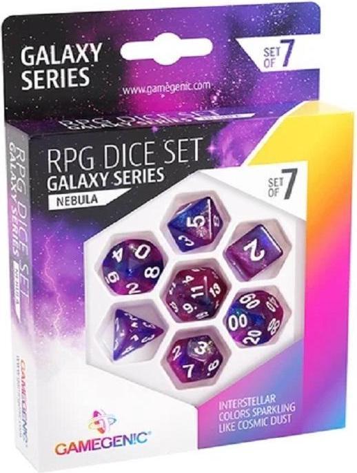 Image du produit Gamegenic Set de 7 Dés Jdr - Galaxy Series : Nebula