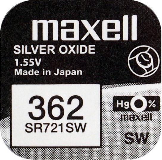 Actual product image Maxell 362 / SR721SW - Watch battery (1 pcs., SR58, 25 mAh)