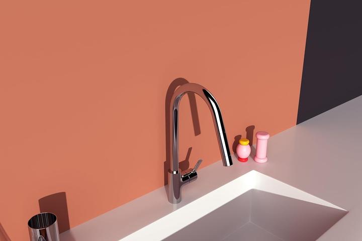 Productafbeelding Ideal standaard gusto - keukenkraan met uittrekbare uitloop, chroom