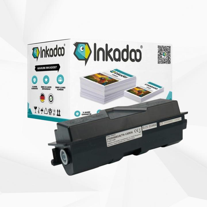 Image du produit Inkadoo Toner compatible avec Kyocera/Mita 1T02HS0EU0 / TK-130 XL toner, noir noir (CF)