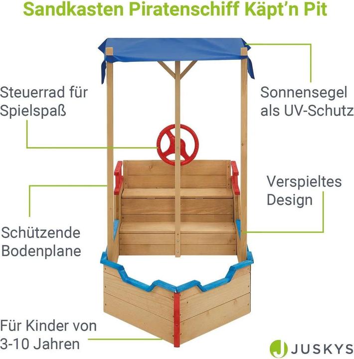 Actual product image Juskys Captain Pit - Pirate ship