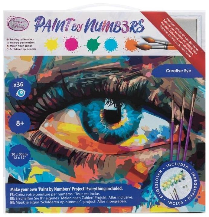 Immagine prodotto Craft Buddy Set di quadri per dipingere con i numeri 30x30cm Creative Eye