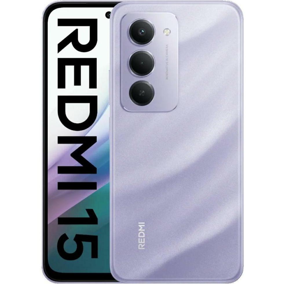 Xiaomi Redmi 15 4G (128 GB, Sandy Purple, 6.90", Hybrid Dual SIM, 4G), Smartphone, Violett
