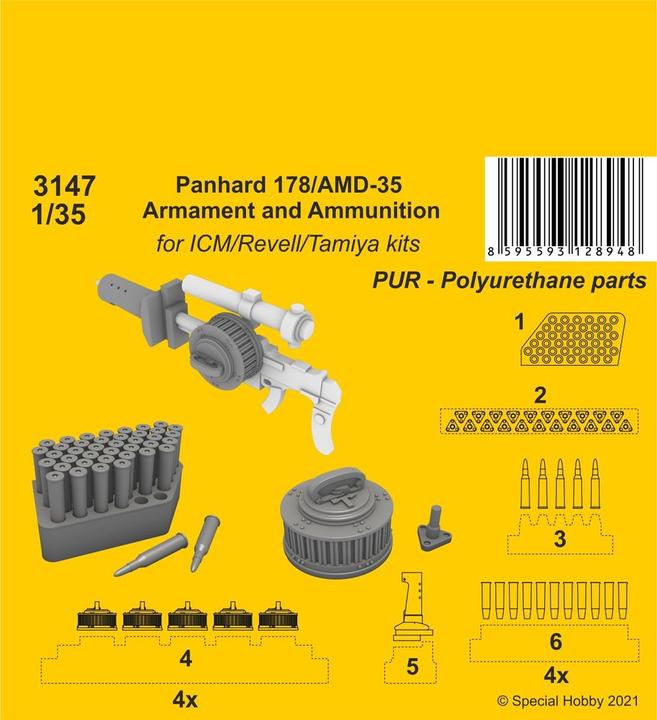 Immagine prodotto CMK Armamento e munizioni Panhard 178/AMD-35 (kit ICM/Revell Tamiya)