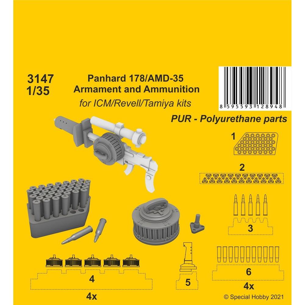 CMK Panhard 178/AMD-35 Armament and Ammunition (ICM/Revell Tamiya kits)