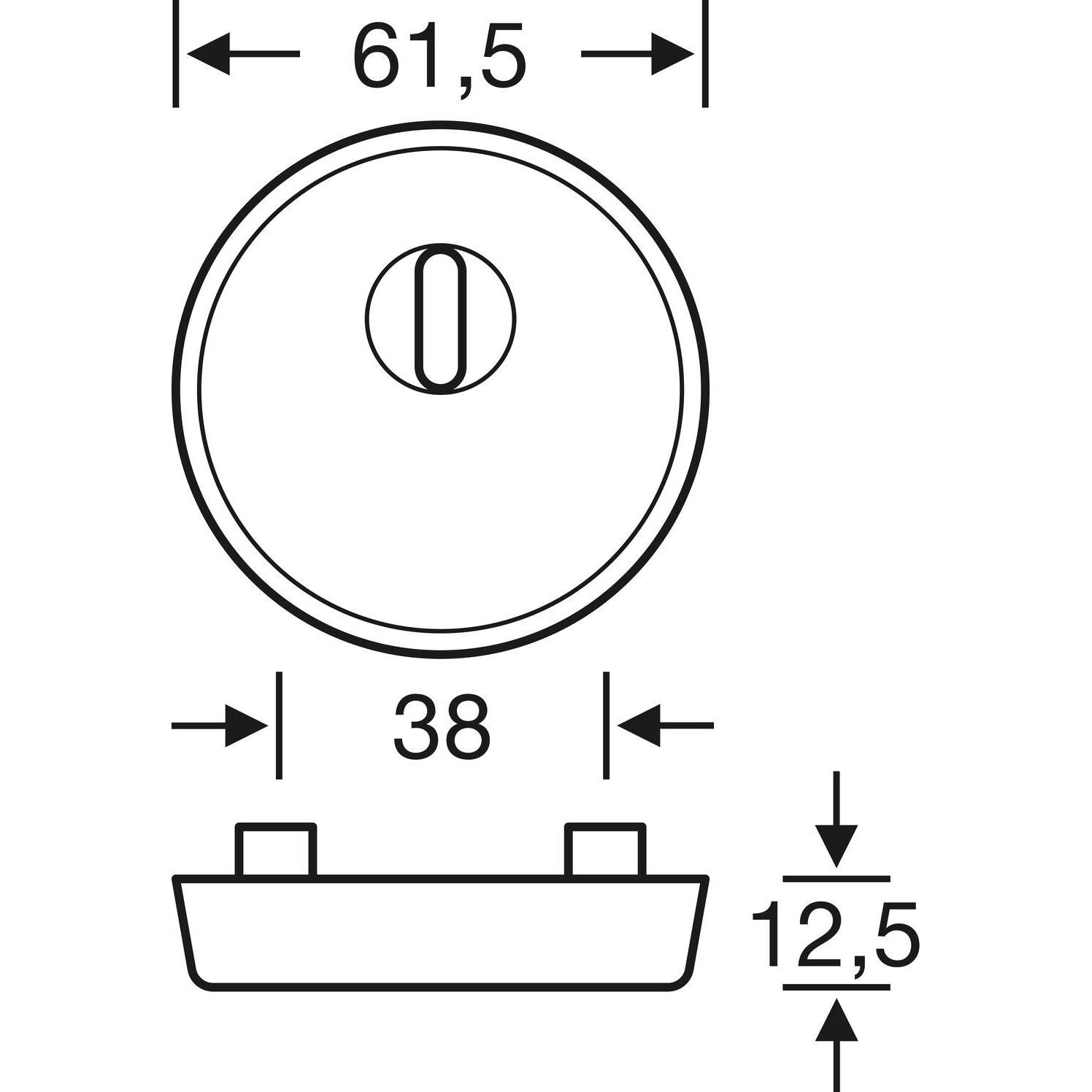 Thumbnail - FSB, Türgriff + Fenstergriff, Sicherheits-Zylinderrosette rund mit Kernziehschutz, Aluminium silber (Türgriff)