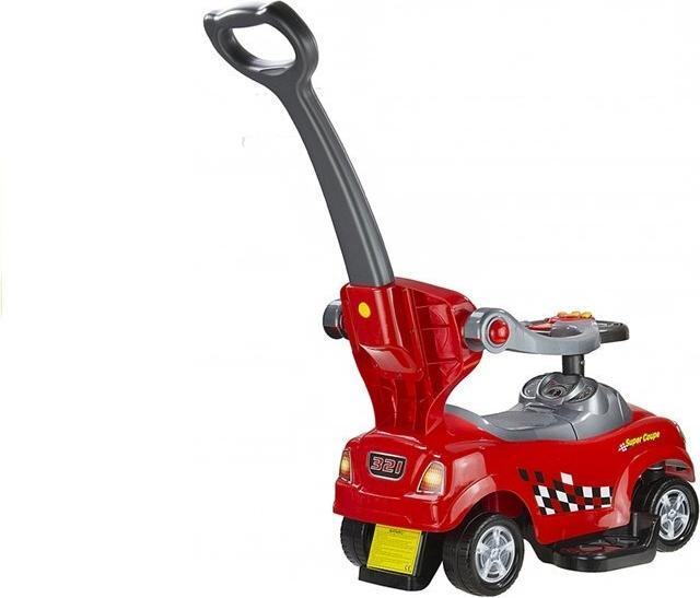 Lean Toys Toy car coupe with musical steering wheel red