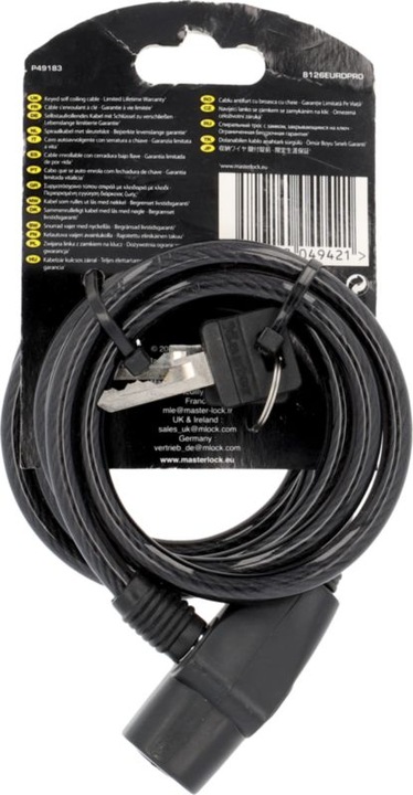 Actual product image Master Lock Spiral lock 8126EURDPRO (180 cm)