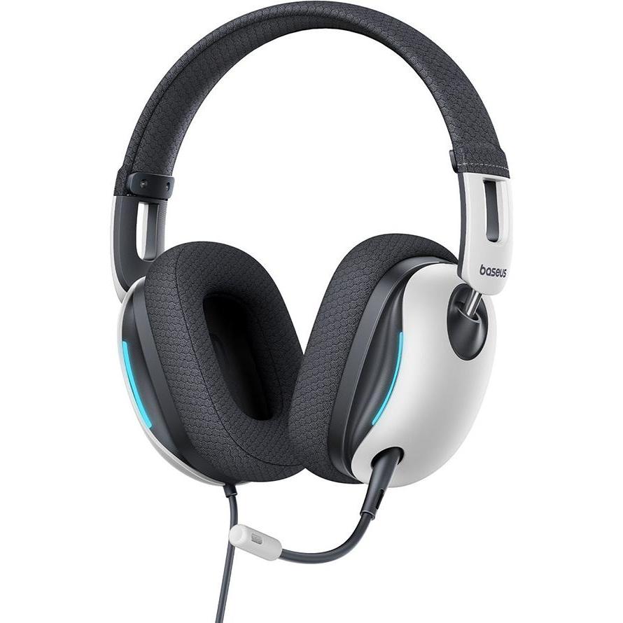 Baseus OS-Baseus GoPlay 1+ Max Gaming Kabelkopfhörer Moon White (Kabelgebunden), Gaming Headset, Weiss