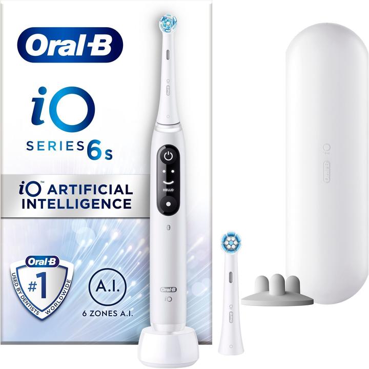 Image du produit Oral-B iO 6 Brosse à dents vibrante pour adulte Blanc (Brosse à dents oscillo-rotative)