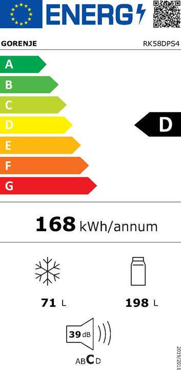 Energie-Label Gorenje RK58DPS4 (269 l)