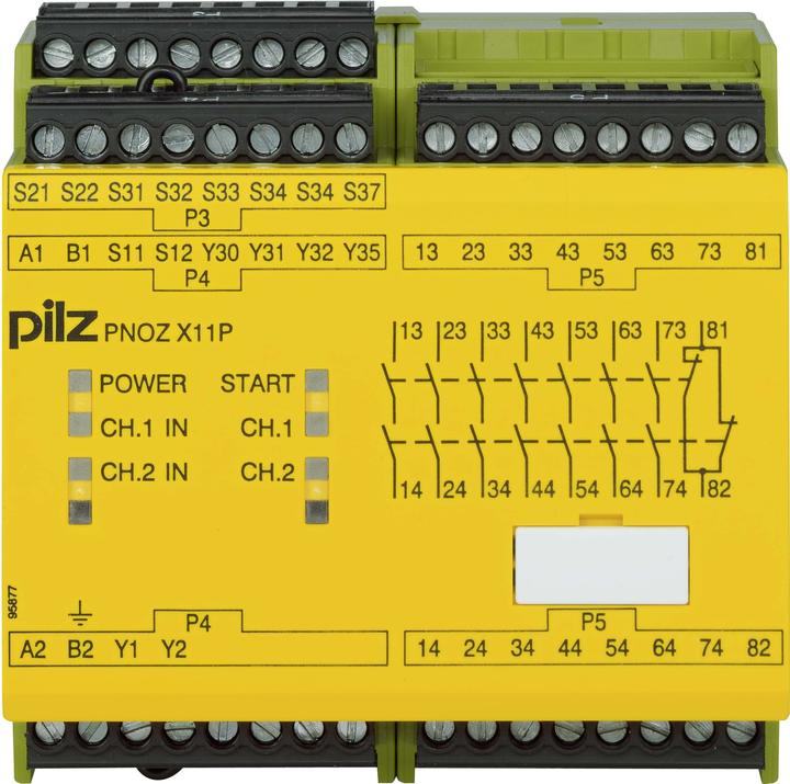 Image du produit Pilz 777080 PNOZ X11P 24VAC 24VDC 7n/o 1n/c 2so