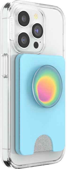 Actual product image PopSockets PopWallet + Magsafe Butterfly Pea Blue Boca Aura