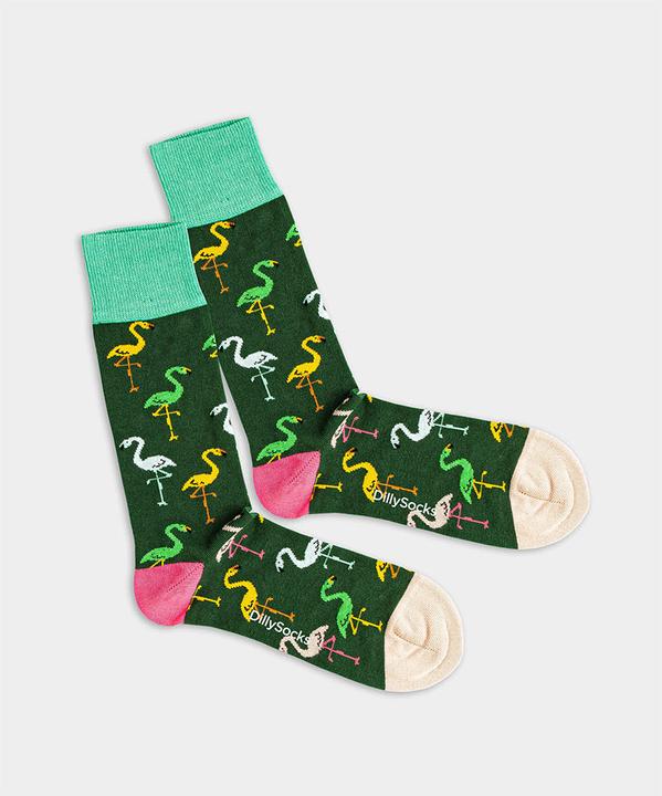 Actual product image DillySocks Flamingo Forest (Single pack, 46 - 50)