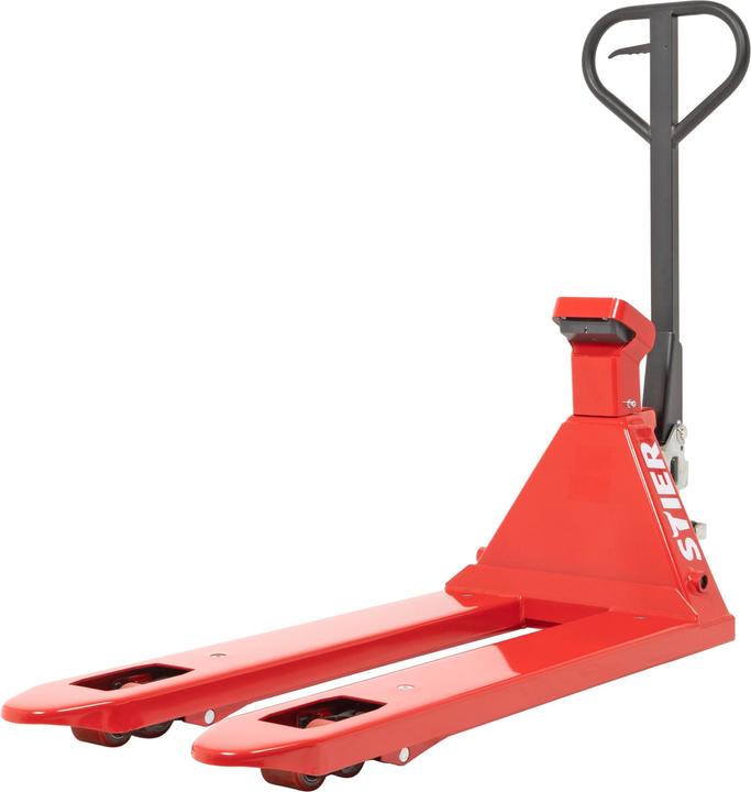 Actual product image Stier Weighing pallet truck with printer 1kg increments Load capacity 2000kg