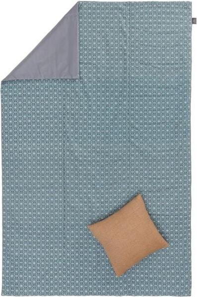 Image du produit Urbanara Picknickdecke Ankisa 130 x 190 cm - Grüngrau / Weiss