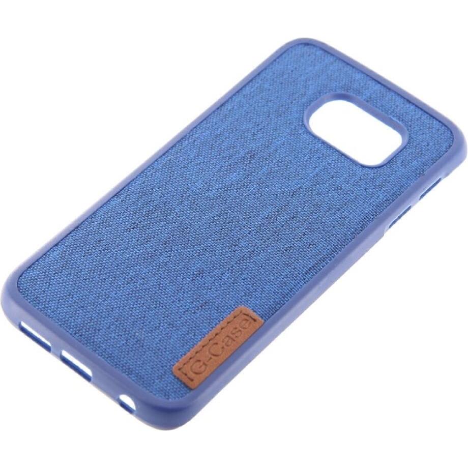 Thumbnail - OEM Silicone Case Textile for Samsung S6 Edge blue (Samsung Galaxy S6 Edge), Smartphone Hülle