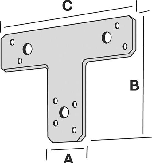 Actual product image Simpson Sst Equerre en T 152x127 mm (Angle connector, 3 pcs.)