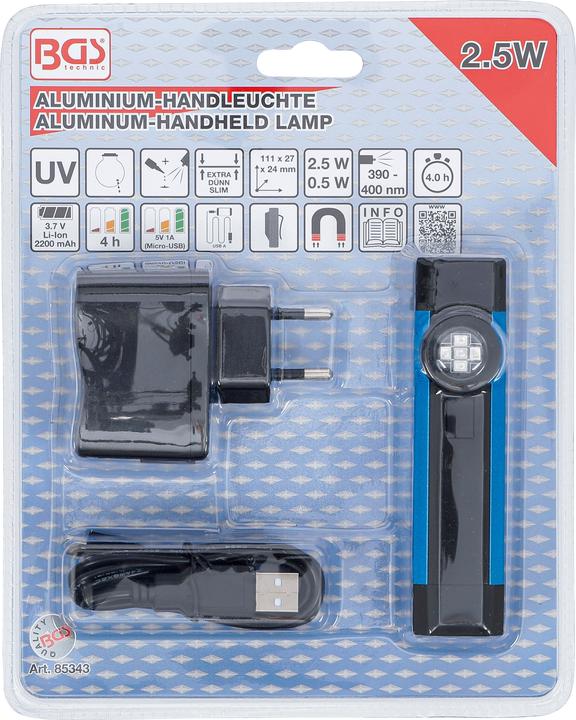 Produktbild BGS UV-Aluminium-Handleuchte 2,5 W
