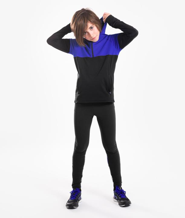 Produktbild Kiprun Laufshirt langarm warm Running Kinder - WARM+ 900 schwarz/blau (146)