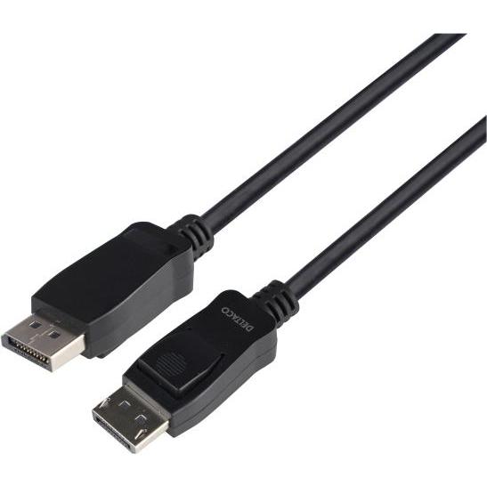Deltaco DisplayPort cable DP 1.4 8Ka60Hz 1m black (1 m, DisplayPort), Video Kabel