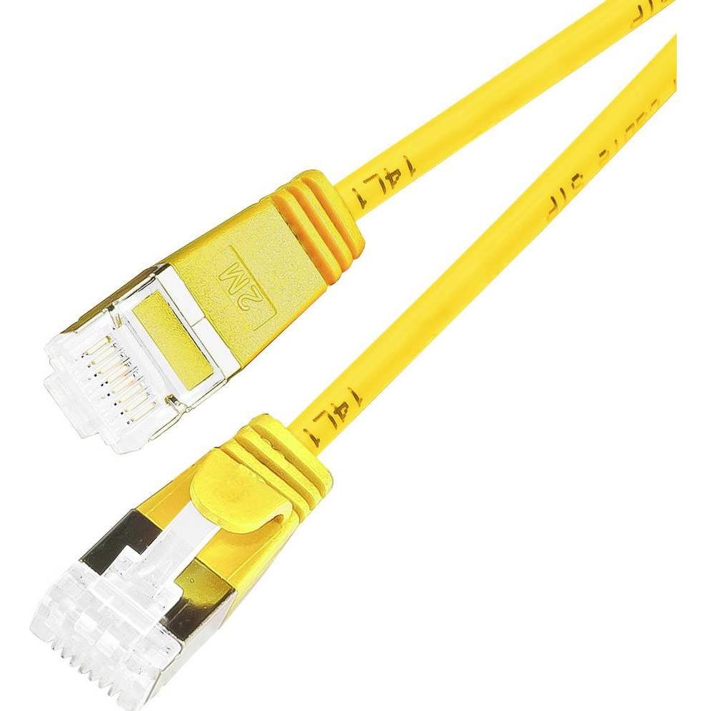 Thumbnail - Wirewin Slim Patchkabel: U/FTP, 25cm, gelb (U/FTP, CAT6a, 0.25 m), Netzwerkkabel