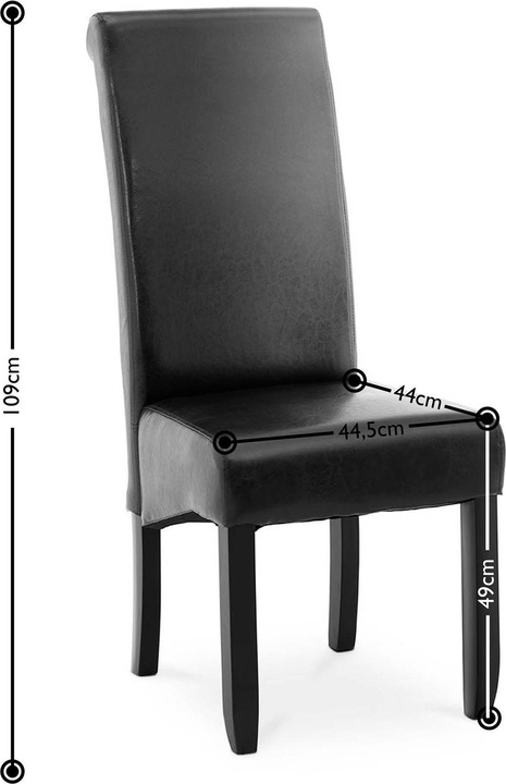 Actual product image Fromm & Starck Upholstered Chair - set of 2 - up to 180 kg - seat 44.5 x 44 cm - black