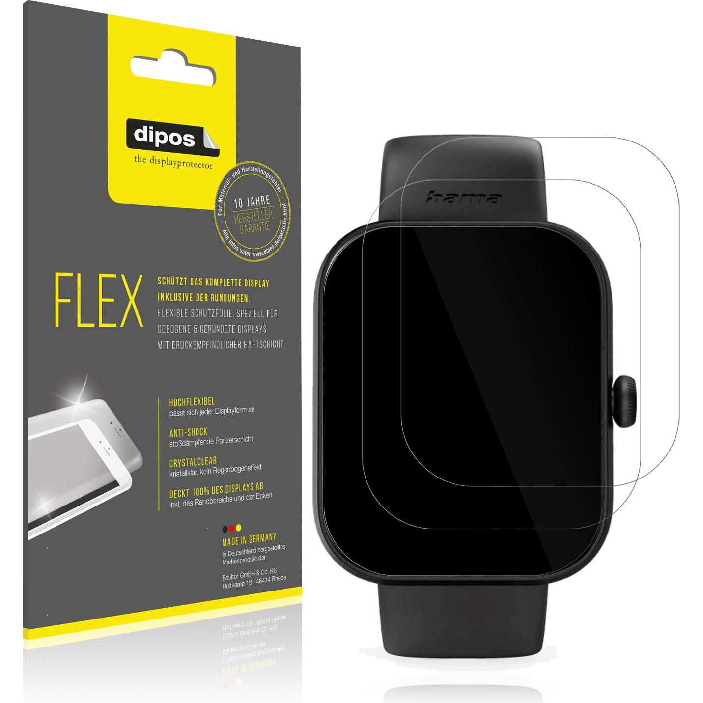 Dipos 3D Full Cover Schutzfolie, Smartwatch Schutzfolie, Transparent