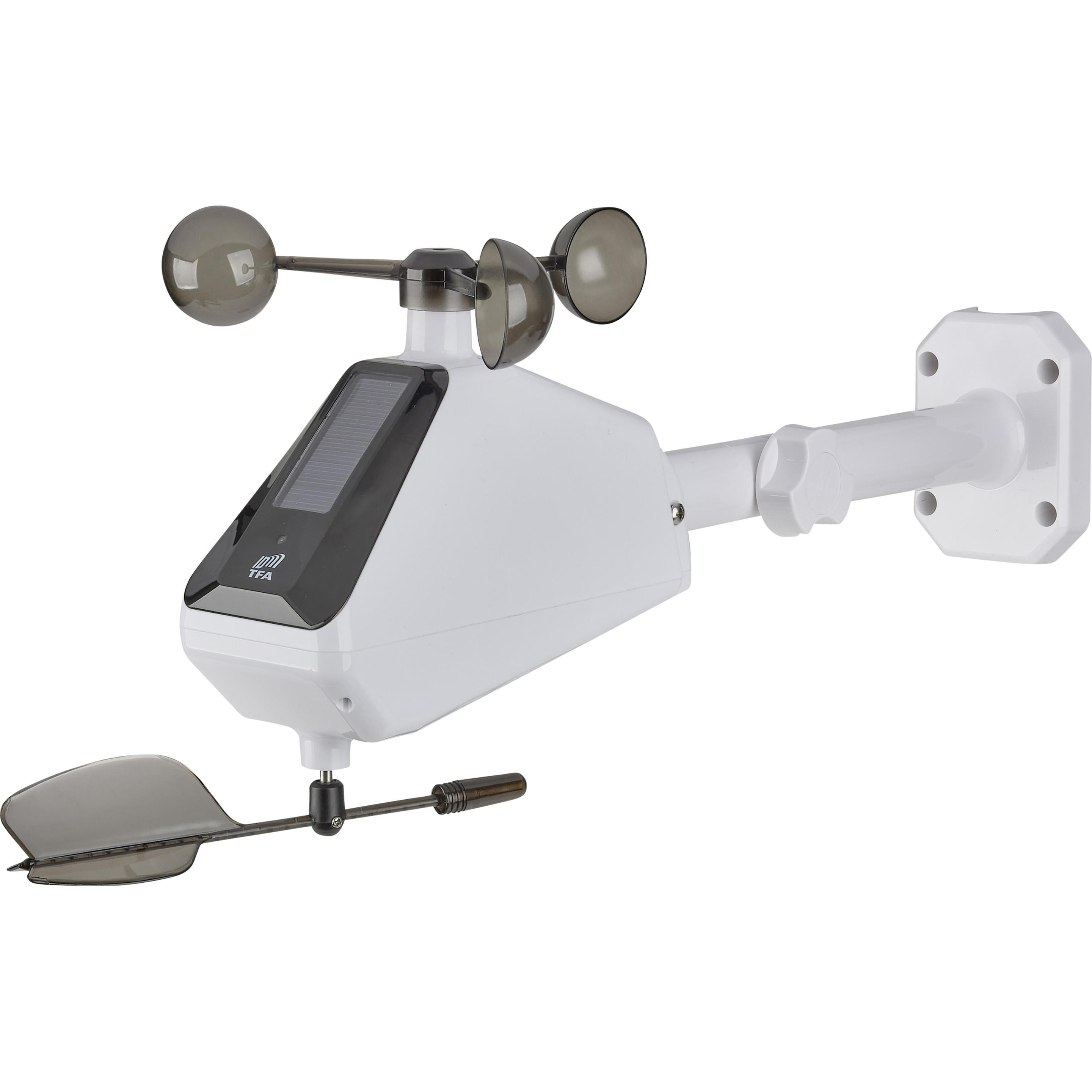 TFA .me Sender ID-A2 Solar-Funk-Windmesser, Accessori per stazioni meteo, Bianco, Grigio