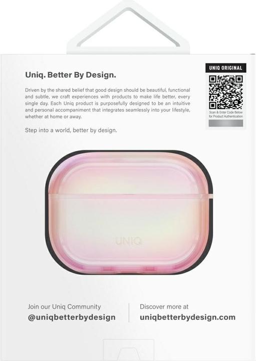 Image du produit Uniq Case Iridescia for AirPods Pro 2 Hang Case pink prism (Couvercle de l'étui de chargement)