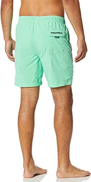 Actual product image Nautica Solid Quick-Dry Classic Logo Swim Trunks (L)