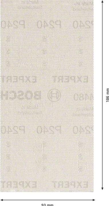 Image du produit Bosch Professional Zubehör Filet de ponçage pour ponceuse orbitale EXPERT M480 non perforé grain num 240 (L x l) 186 mm 93 10 (240)