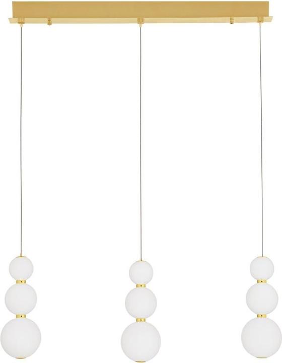 Produktbild Nova Luce PERLA LED Pendelleuchte Gold 24W Warmweiss 70x10x150cm dimmbar 9695243