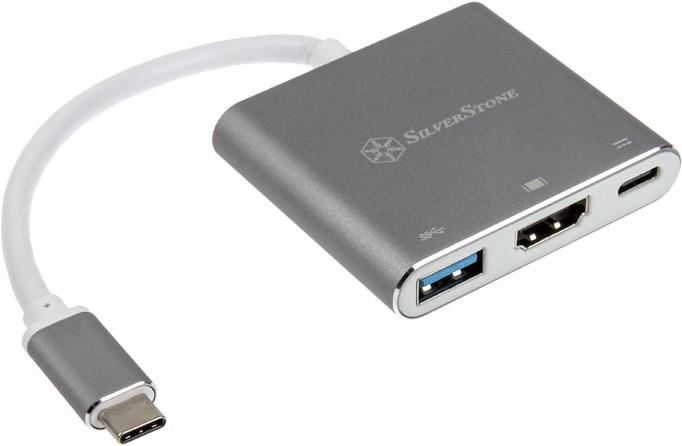 Actual product image Silverstone USB Typ C — HDMI (Typ A)| USB A| USB Typ C (USB-C)