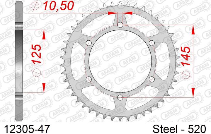 Image du produit Afam 520 47 dents (47)