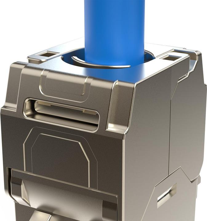 Produktbild Digitus CAT 6A Kompakt-Keystone Modul, geschirmt, werkzeugfreier Montageanschluss. 24 Stk. (Keystone Modul)