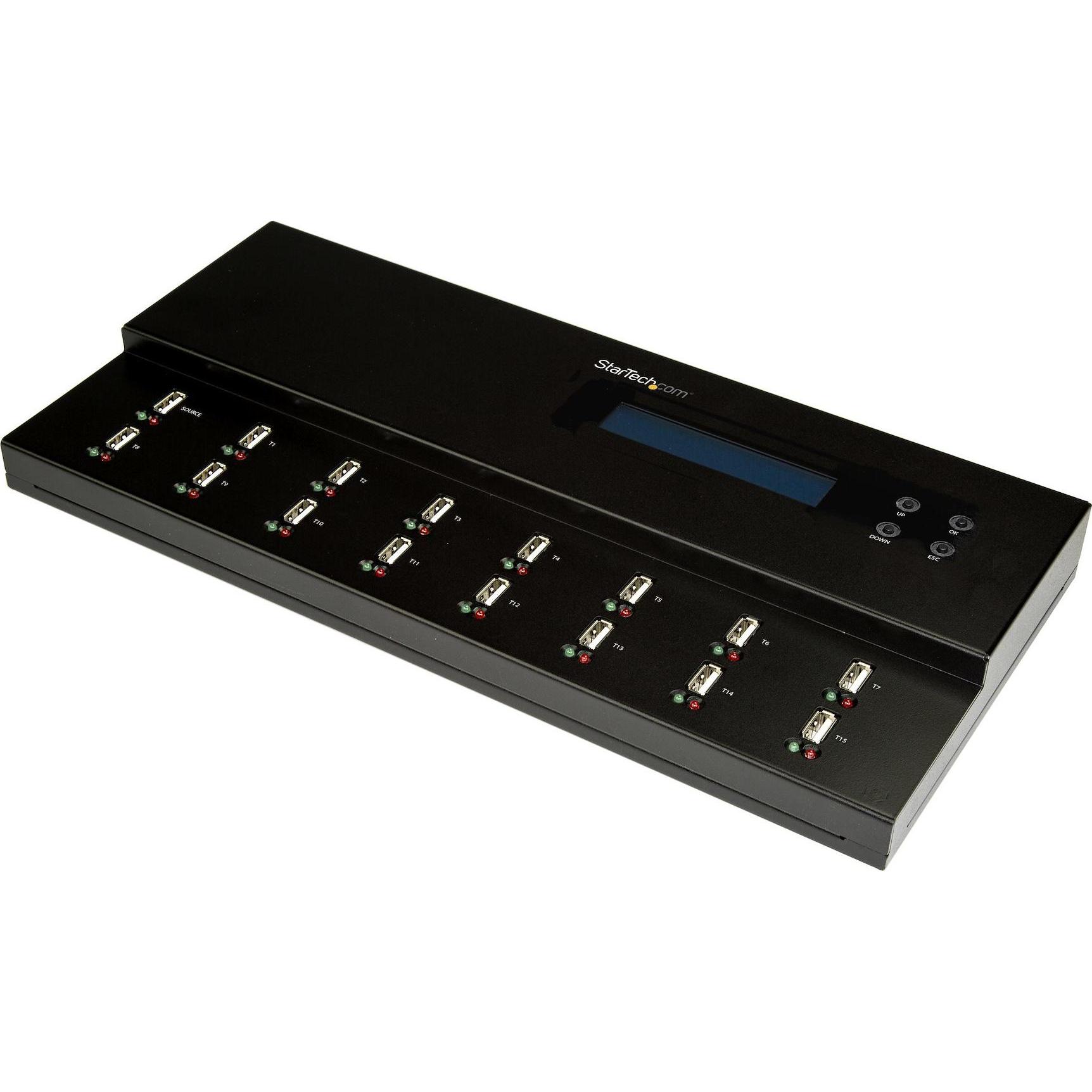 StarTech 1:15 Standalone Duplizierer (2000 GB, USB 2.0), USB Stick, Schwarz