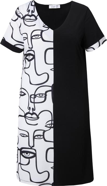 Produktbild Miamoda Jerseykleid, bequeme Passform, halb mit Scribble-Muster (56)