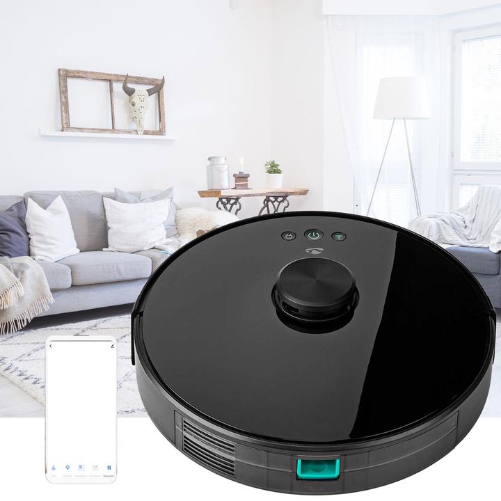 Produktbild Nedis WIFIVCL001CBK- Robotický Vysavač | Laserová navigace | Wi-Fi | Kapacita Sběrné Nádrže: 0.6 l (2000 Pa)