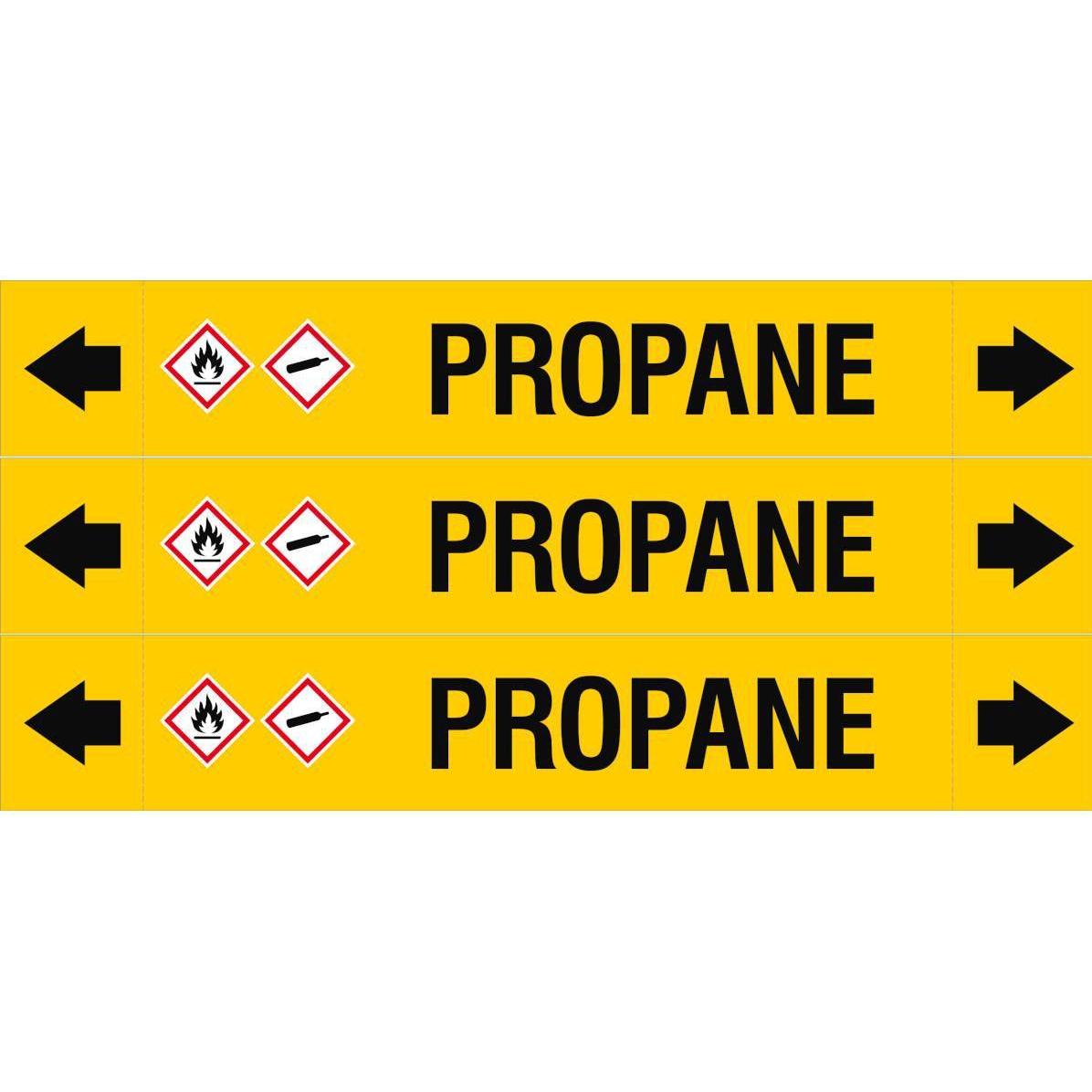 Brady ASME - Rohrmarkierer - Propane (ASMEPM-37X230MM-PROPANE)