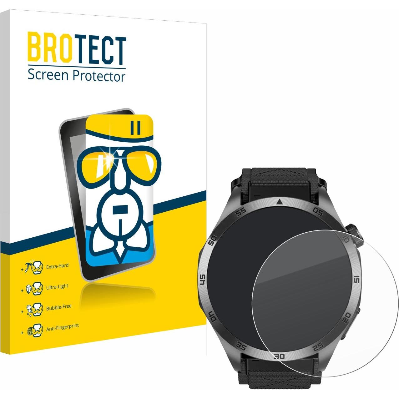 BROTECT Schutzglas Schutzfolie Displayschutz Display Schutz Glas Folie klar, Smartwatch Schutzfolie, Transparent